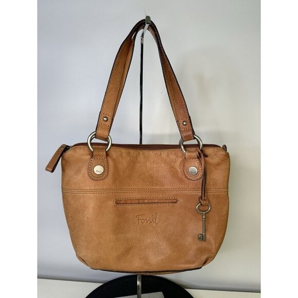Fossil Handbags - Fossil Long Live Vintage Butterscotch Brown Leather Shoulder Purse